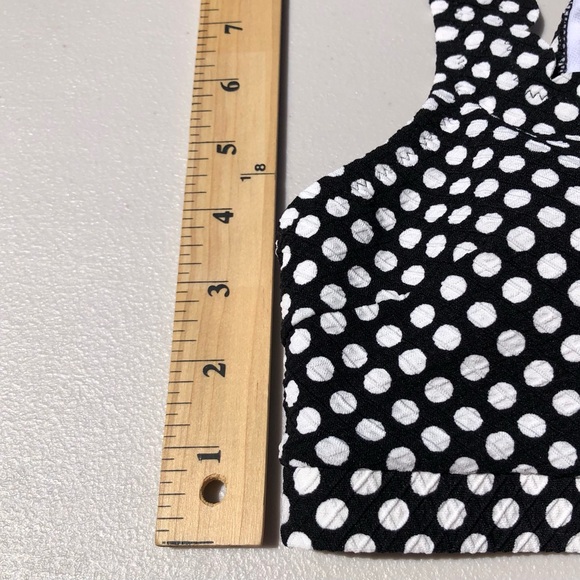 NWT Jessica Simpson Swimsuit Bathing Suit Bikini Top Textured Polka Dot L - Picture 8 of 10